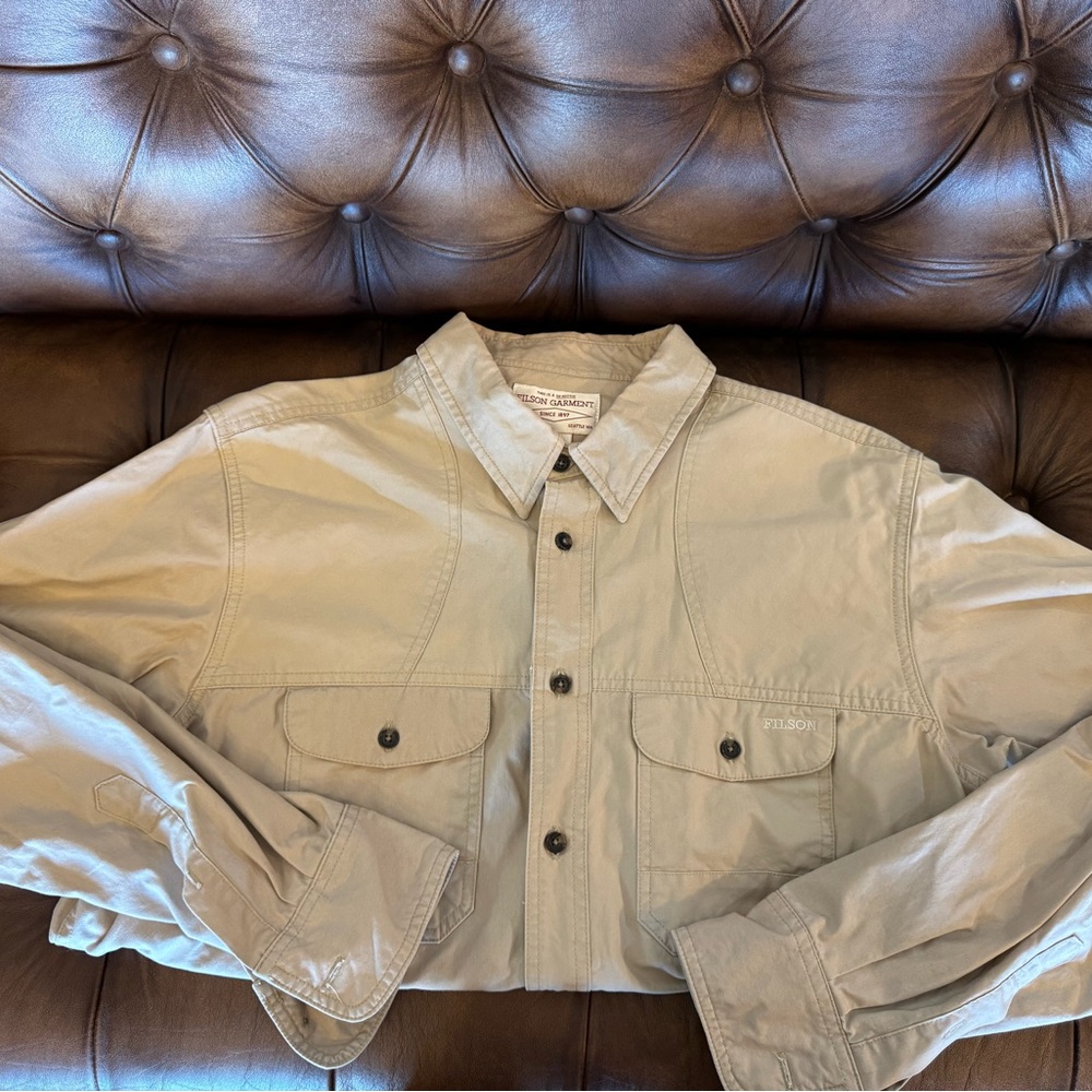 Filson Beige Button down field Shirt